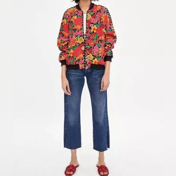 Zara Jackets & Blazers - New ..Zara floral Jacket !!